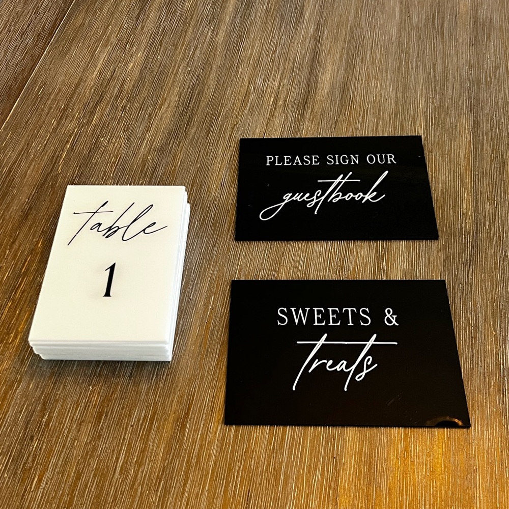 Made and True wedding table numbers
